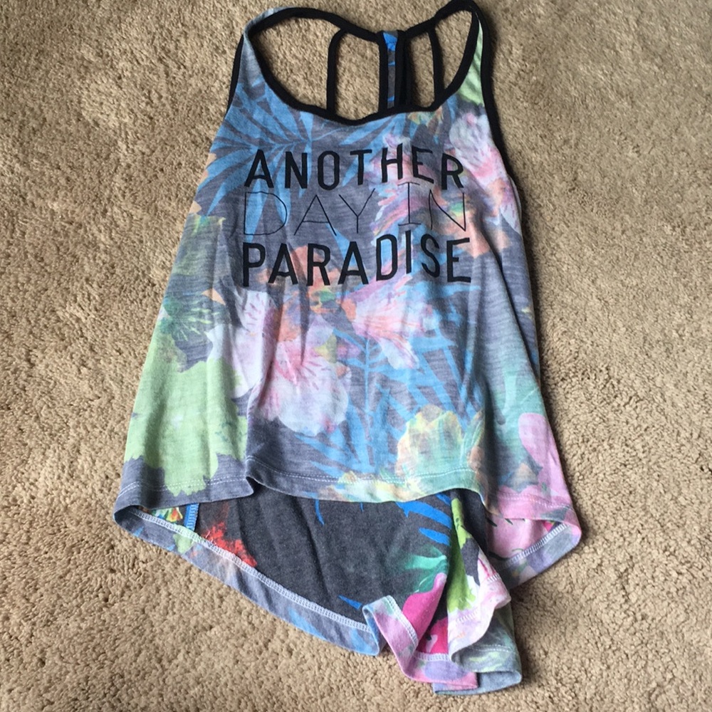 Tropical print tank top